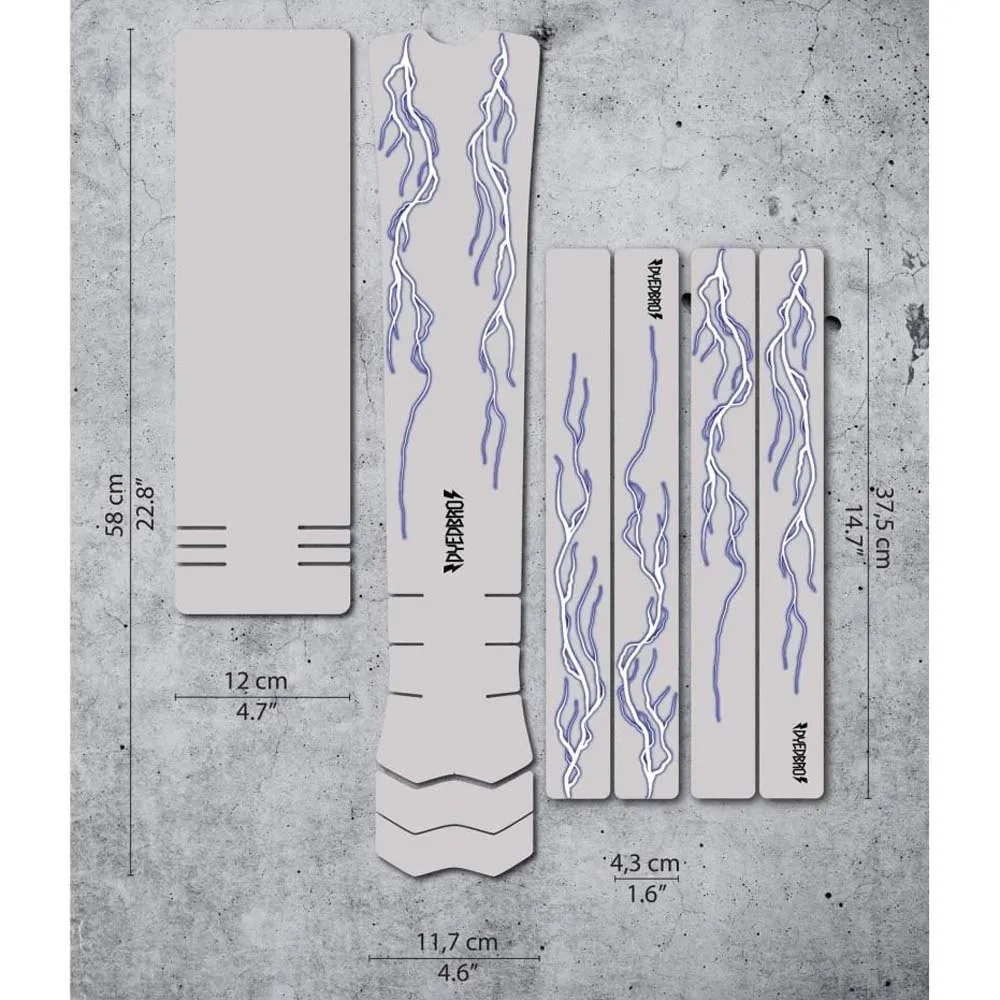 Dyedbro Lightning E-Bike Frame Guard Stickers 4 Dyedbro Lightning E-Bike Frame Guard Stickers - Image 2